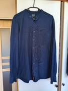 Koszula ze stójką Sinsay Regular Fit - granatowa