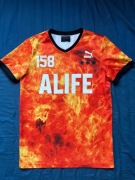 Puma x Alife Soccer Jersey Fire Flames Tee Y2K Rare