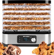 DUŻA SUSZARKA DO GRZYBÓW OWOCÓW WARZYW SPOŻYWCZA 6 SIT MOCNA 450W ZEGAR