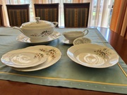 Ćmielów serwis obiadowy 12 os. (niepełny) złocenia, PRL, seria eksportowa