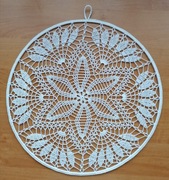 ŁAPACZ SERWETKA SZYDEŁKOWA BIAŁA 35 CM