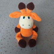 Żyrafa, maskotka handmade, szydełko
