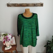 Zielona bluzka sweterkowa Point Neuf M (40/42) - Srebrna nitka, Wiskoza,