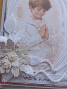 Kartka komunijna dla chłopców 2 sztuki