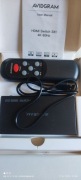 przełącznik HDMI AVIDGRAM 3x1 4K 60 Hz pilot