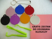 Adresówka dla psa kota grawerowany znaczek identyfikator z numerem telefonu