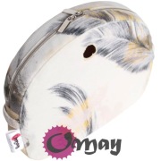 Wkład do Obag MOON LIGHT beżowy - welur pióra czarne 2 kieszenie | OMAY