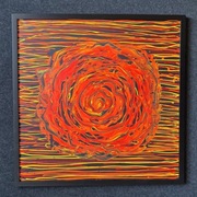 OBRAZ NA PŁÓTNIE OLEJNY | "RÓŻA WSZECHŚWIATA" | Włodzimierz Zapart 105X105