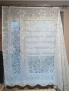 Biała firana wzór kwiatowy nr 8