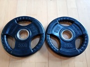 GUMOWANY TALERZ OLIMPIJSKI ŻELIWNY UNDERFIT 2 x 5 KG