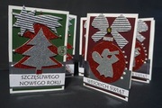 kartki świąteczne Boże Narodzenie komplet 5 sztuk