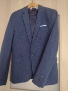 H&M Zara Benetton Nowa marynarka chłopięca 152 granat bawełna len komunia