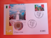 IIPapa im Italia moneta koperta znaczek stepel*165