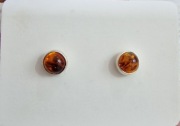Kolczyki z bursztynem-srebrne 925 próba!