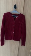 Polo Ralph Lauren bordowy sweter kardigan modny 8/10l 128/140 sesja święta