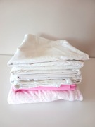 komplet zestaw prześcieradeł prześcieradła duże 6szt jasnoróżowe białe