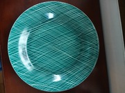 Chodzież wczesny PRL pikasiak zielony talerz Patera