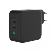 ŁADOWARKA SIECIOWA GNIAZDO GaN 2x USB-C 100W QC 3.0 Power Delivery 2 3000mA