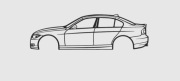 BMW E90 Obrys na ścianę 60x18cm Druk 3D, model dla Fana marki na prezent