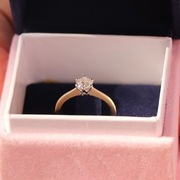 TIFFANY style ring with diamond 0,5 cts