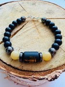 Bransoletka damska wyjątkowa zodiak z kamieni naturalnych na prezent amulet