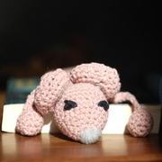 Zakładka do książki szydełko myszka rękodzieło