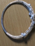 Bransoleta srebrna pr. 925  damska z perłą