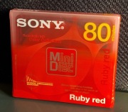 MD Minidisc SONY Ruby Red 80 - MDW80CRR