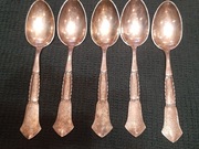 Łyżki srebrzone sygnowane