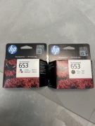 Oryginał 2szt. Hp 653 czarny 3YM75AE + HP 653 kolor 3YM74AE 2027r