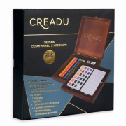 CREADU Zestaw do akwareli z kredkami - 44 elementy