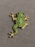 Biżuteria damska. Broszka żabka 