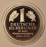 1 MARKA  1990 - 2010, 20 LAT, 1 OZ - 999, NUMIZMAT, CERTYFIKAT