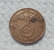 Niemcy III Rzesza 1 fenig reichspfennig 1938 J WiH miasto Hamburg KM# 89