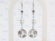 Native Bloom kolczyki PŁATKI ŚNIEGU vintage bombki świąteczne prezent NA133