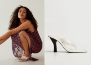 MANGO klapki japonki białe 100% skóra naturalna NOWE 38