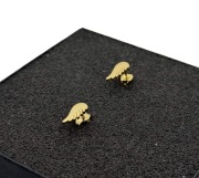Kolczyki złote skrzydełka 1,2cm wkrętki stal chirurgiczna