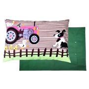 Poszewka 60x40 cm Traktor Kaczuszki Piesek - Bawełna