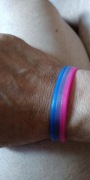 Opaska, bransoletka silikonowa biseksuzalizm PRIDE