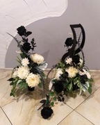 STROIK na grób+BUKIET kompozycja WIĄZANKA NAGROBNA na cmentarz 