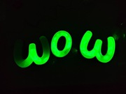 Napis LED WOW – świecąca dekoracja 3D | Prezent | Pokój Gaming | Neon efekt