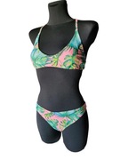 Strój kostium kąpielowy bikini Sinsay 36,S/38,M liście komplet
