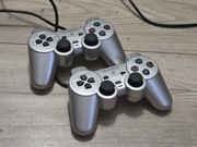 PADy do PS2 / Srebrne / Dualshock SCPH-10010 / BDB stan / Gwarancja