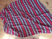 czerwony kilim klim narzuta czerwona zapaska ludowa w pasy tradycyjna