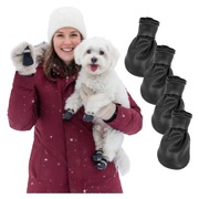 CZARNE BUTY OCHRANIACZE ŁAP PSA PAWZ XXS GUMOWE SKARPETKI NA SÓL WODĘ