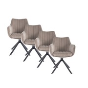 Zestaw 4 Krzeseł Tapicerowanych Azalia Velvet Bluvel 40 Ciemny Bez Nowe!