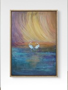 Duży oryginalny obraz akrylowy "Granica jest tęsknotą" z certyfikatem  aut.