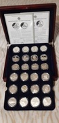 Kolekcja 24 srebrnych dolarów amerykańskich