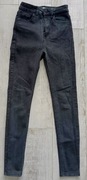 Spodnie jeans pull&bear 32 XXS ciemne szare