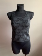 Oleana sweter a ramiaczka bluzka premium Norway cudny jedwab i wełna SXS 36